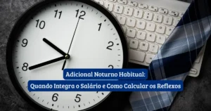 Adicional Noturno Habitual: Quando Integra o Salário e Como Calcular os Reflexos 3 Trabalhador verificando holerite com adicional noturno habitual e cálculo de 13 salário Súmula 60 TST